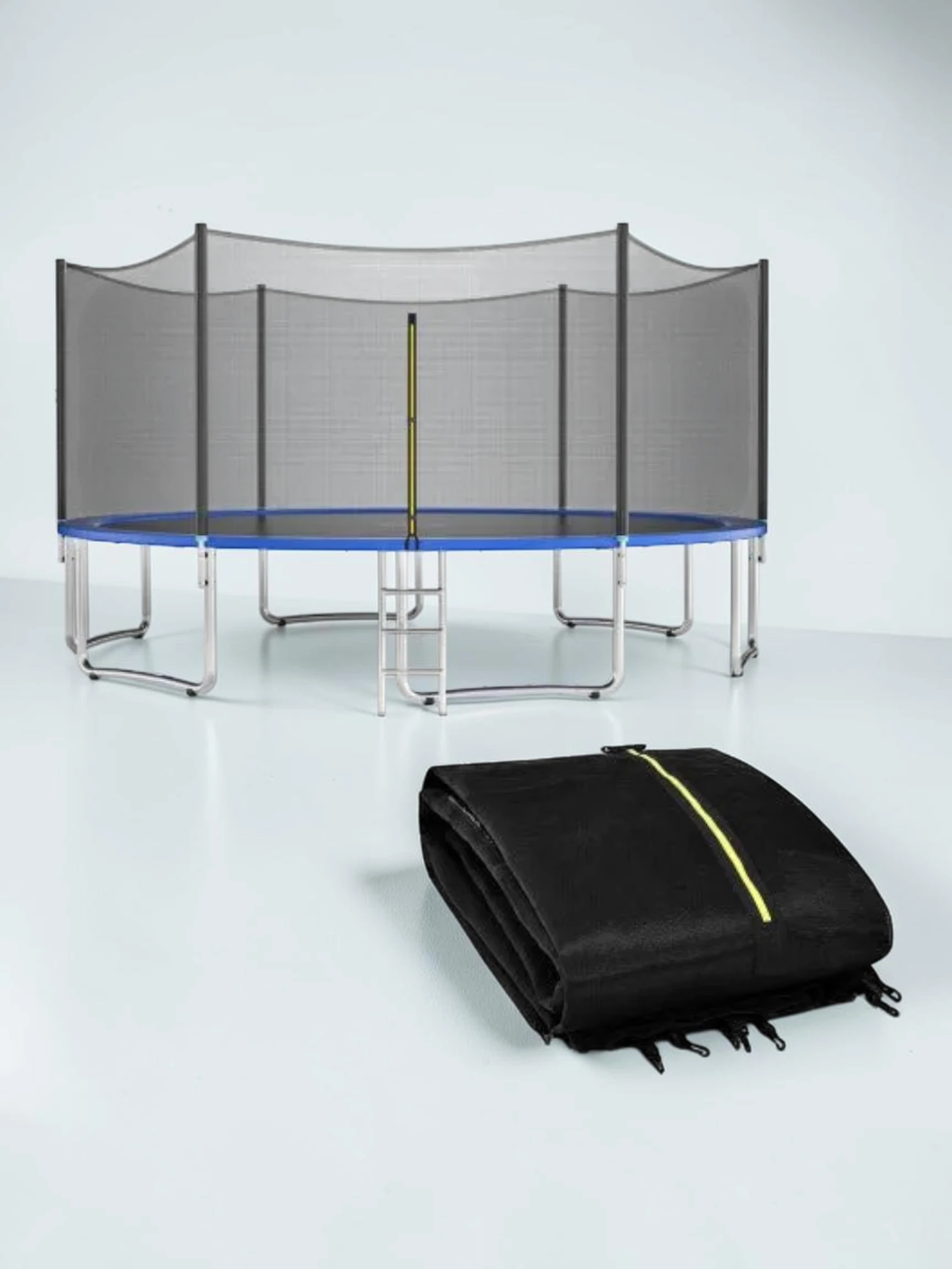 kidtramp Trampoline Replacement Protection Enclosure Net with Zipper, PE Material, 12 ft