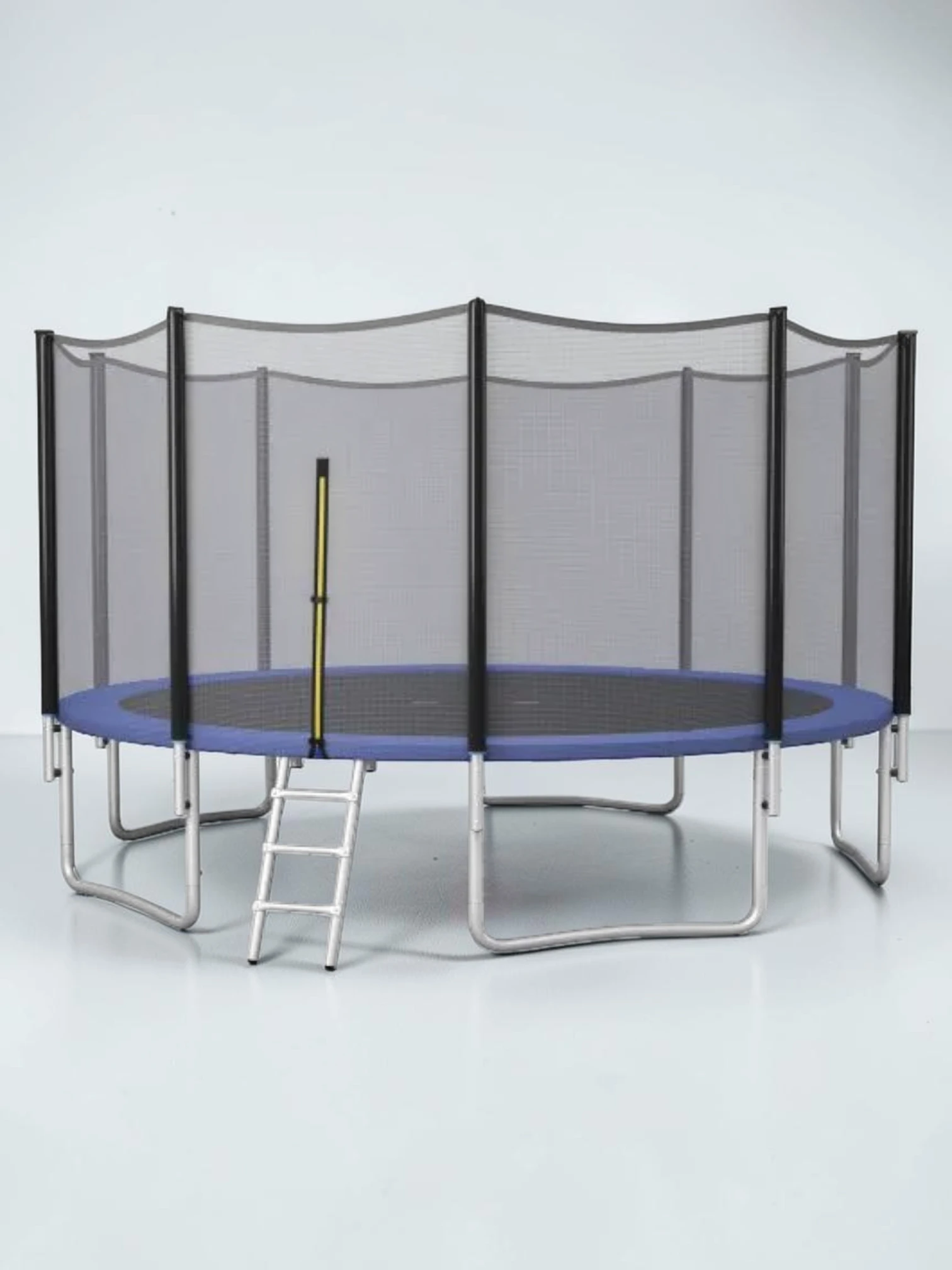 kidtramp 15 ft Outdoor Trampoline with Safety Enclosure Net and Ladder