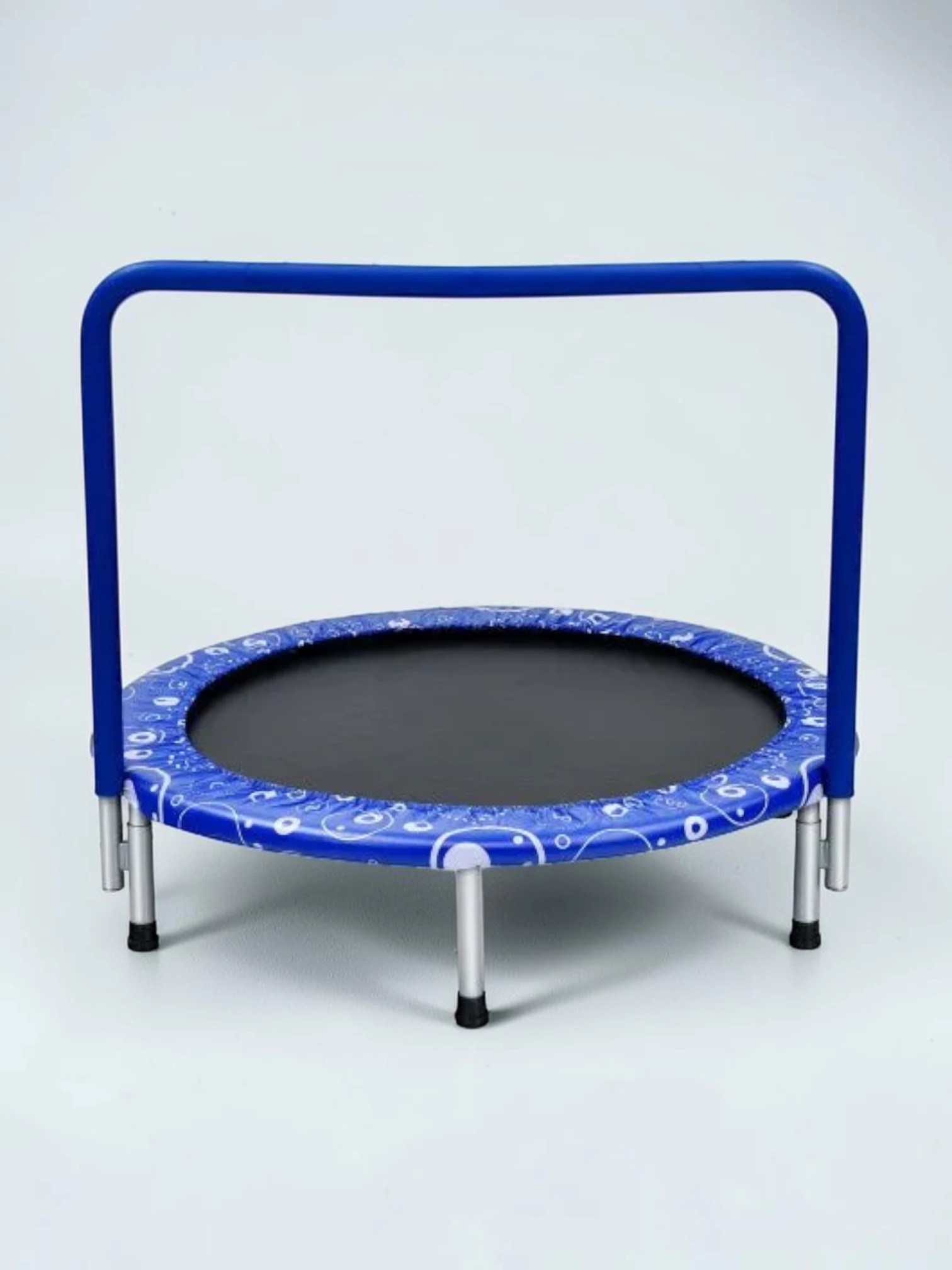 kidtramp 36 Inch Kids Trampoline Mini Rebounder with Full Covered Handrail - Blue