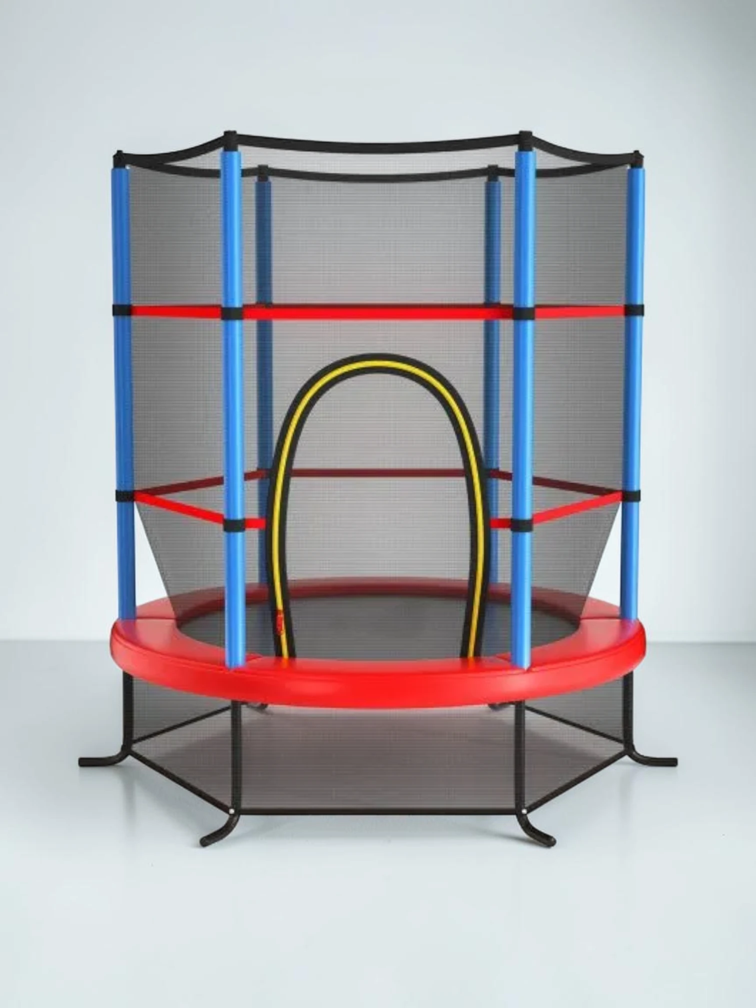 kidtramp 55-Inch Kids Recreational Trampoline with Enclosure Net - Navy